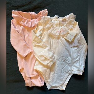 NWT Baby girl ruffle onesie bundle